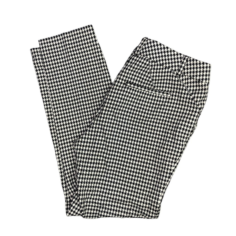 White House Black Market WHBM Slim Ankle trousers pants plaid stretch 4